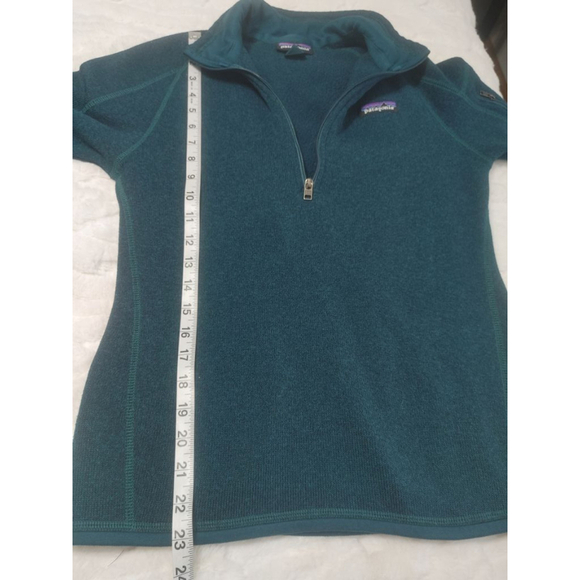 Women's Patagonia Better Sweater 1/4 Zip Fleece Pullover Dark Teal Size S - Picture 11 of 11